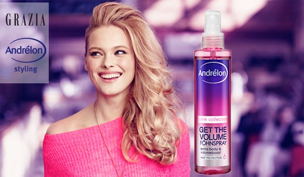 Andrélon Pink föhnspray voor volumineus en glamorous haar!