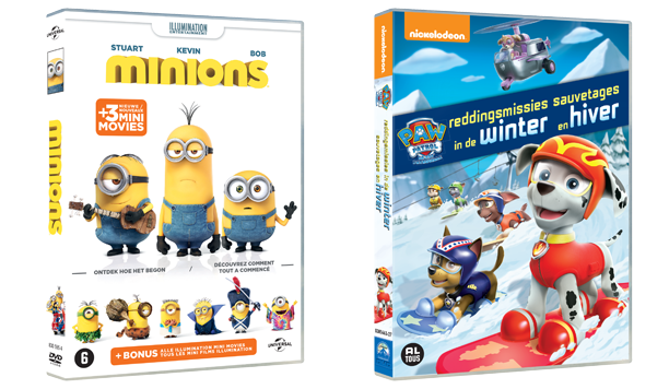 Winactie: 4 x dvd pakket met Minions en Paw Patrol