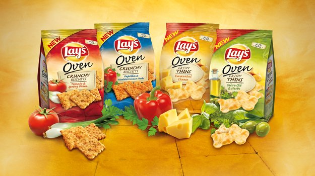 Lay’s Oven Crunchy Biscuits en Lay's Oven Crispy Thins: kraak en smaak