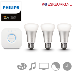 Test nu de nieuwe Philips Hue white & colour ambiance Starter pack E27