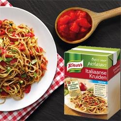 Nieuw testpanel: Knorr basis voor pastasaus Italiaanse kruiden