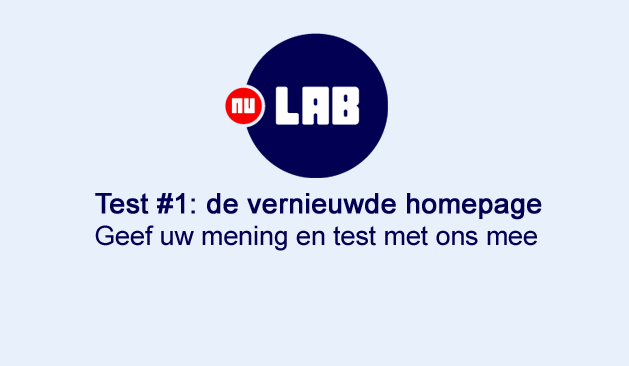 Test 1: de vernieuwde homepage van NU.nl