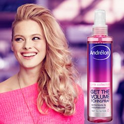 Andrélon Pink föhnspray voor volumineus en glamorous haar!