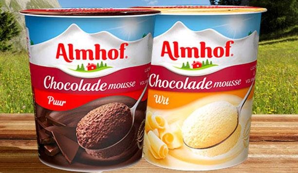 Almhof witte en pure chocolademousse: even lekker