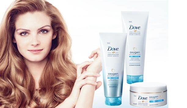 Dove Oxygen & Hydration verzorgt, hydrateert en geeft volume