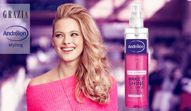 Andrélon Make it Shine Oil Spray geeft je haar een glans-boost