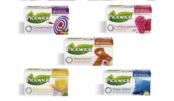 Meer dan de helft van de testers raadt Pickwick Herbal Goodness aan!